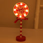 Contemporary Creative Christmas Road Sign Decoration Wooden Metal LED Table Lamp For Living Room