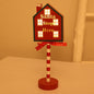 Contemporary Creative Christmas Road Sign Decoration Wooden Metal LED Table Lamp For Living Room