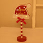 Contemporary Creative Christmas Road Sign Decoration Wooden Metal LED Table Lamp For Living Room