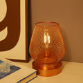 Contemporary Simplicity Rose Iron Mesh Cup Shade LED Table Lamp For Bedroom
