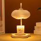 Contemporary Creative Cloud Glass Shade Iron 1-Light Melting Wax Table Lamp For Bedroom