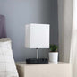 Contemporary Simplicity Fabric Rectangular Shade Iron Phone Holder 1-Light Table Lamp For Bedroom