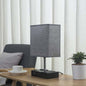 Contemporary Simplicity Fabric Rectangular Shade Iron Phone Holder 1-Light Table Lamp For Bedroom
