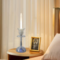 Contemporary Creative Iron Acrylic Candlestick 1-Light Table Lamp For Bedroom