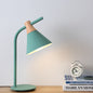 Contemporary Scandinavian Solid Wood Iron Conical Shade 1-Light Table Lamp For Bedroom