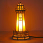 Traditional Tiffany Stained Glass Lighthouse Hardware 1-Light Table Lamp For Bedroom