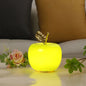 Contemporary Creative Apple Glass Shade Iron Golden Leaf Decoration LED Night Light Table Lamp For Bedroom