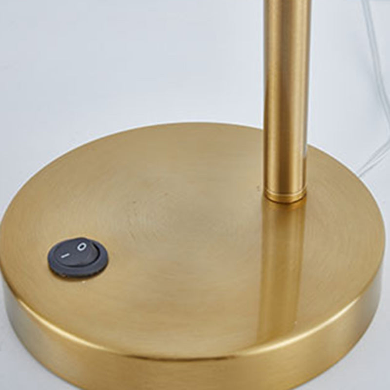 Contemporary Nordic High-Density Polystyrene Round Shade Hardware 1-Light Table Lamp For Bedroom