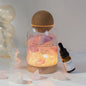 Traditional French Cork Base Decorative Ore Stone Aromatherapy Essential Oil Diffuser LED Night Light For Bedroom