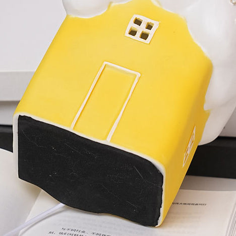 Contemporary Creative Ceramic Cute Snow House USB LED Table Lamp Night Light For Bedroom