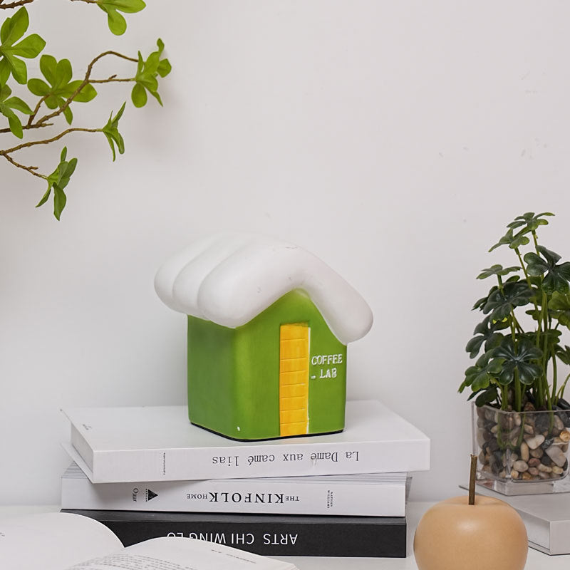 Contemporary Creative Ceramic Cute Snow House USB LED Table Lamp Night Light For Bedroom