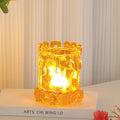 Contemporary Simplicity Hollow Out Acrylic Round LED Table Lamp Night Light For Bedroom