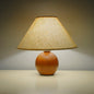 Modern Transitional Conical Fabric Shade Solid Wood Base 1-Light Table Lamp For Bedroom