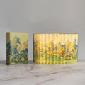 Contemporary Creative Foldable Book Shaped Rectangle PU Paper LED Table Lamp For Bedroom