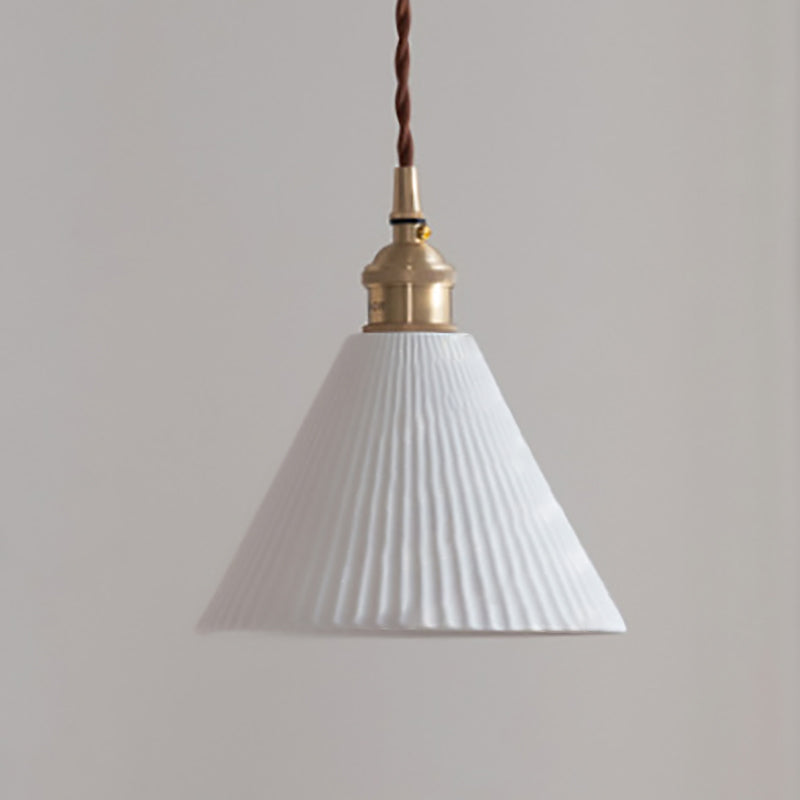 Scandinavian Copper & Ceramic Pendant Light