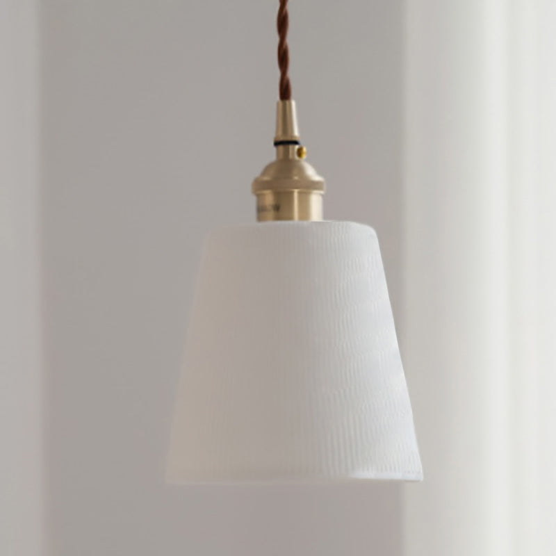 Scandinavian Copper & Ceramic Pendant Light