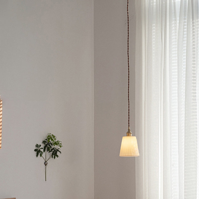Scandinavian Copper & Ceramic Pendant Light