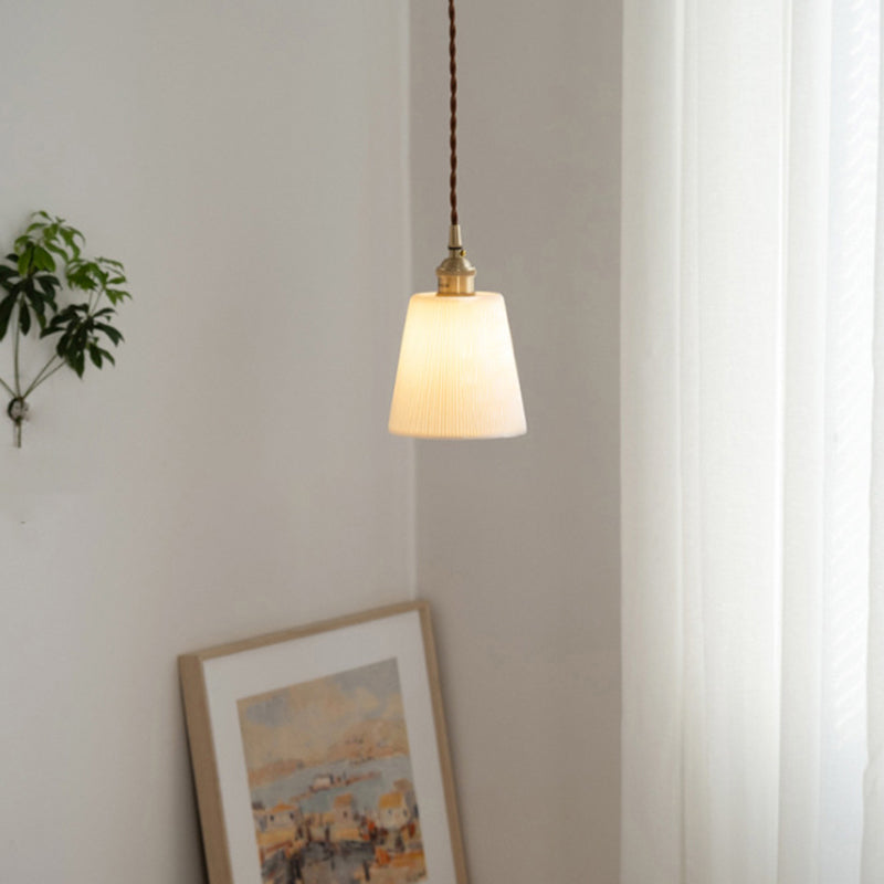 Scandinavian Copper & Ceramic Pendant Light