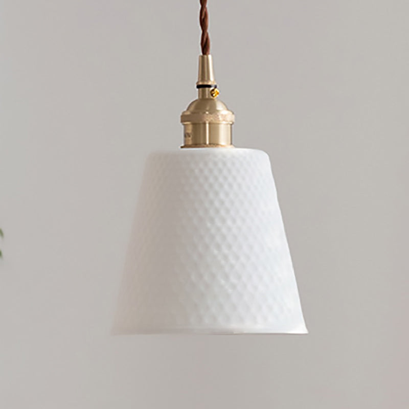 Scandinavian Copper & Ceramic Pendant Light