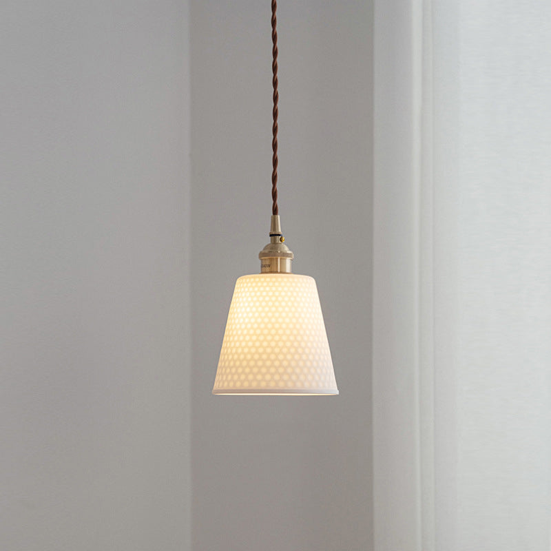Scandinavian Copper & Ceramic Pendant Light