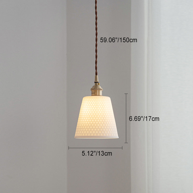 Scandinavian Copper & Ceramic Pendant Light