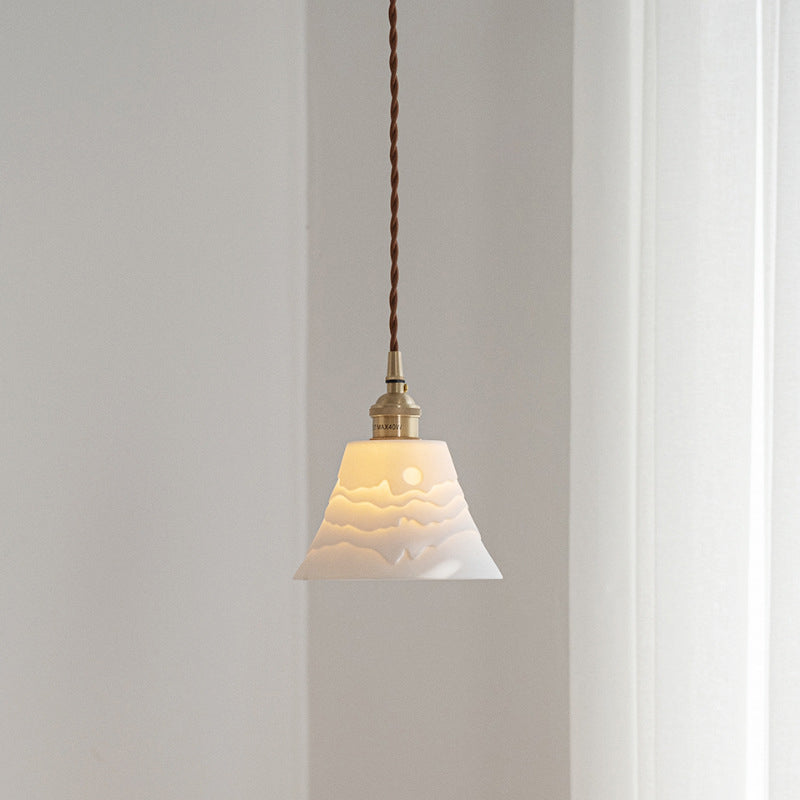 Scandinavian Copper & Ceramic Pendant Light