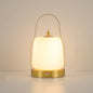 Contemporary Creative Cylinder Round Ball Mountain Shape Round Base Iron Acrylic LED Table Lamp For Bedroom