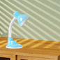 Contemporary Scandinavian Pen Holder Round Cone Plastic 1-Light Table Lamp For Bedroom