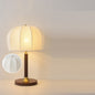 Traditional Vintage Round Iron Fabric 1-Light Table Lamp For Bedroom