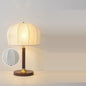 Traditional Vintage Round Iron Fabric 1-Light Table Lamp For Bedroom