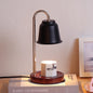 Modern Minimalist Round Cone Iron Wood 1-Light Melting Wax Table Lamp For Bedroom