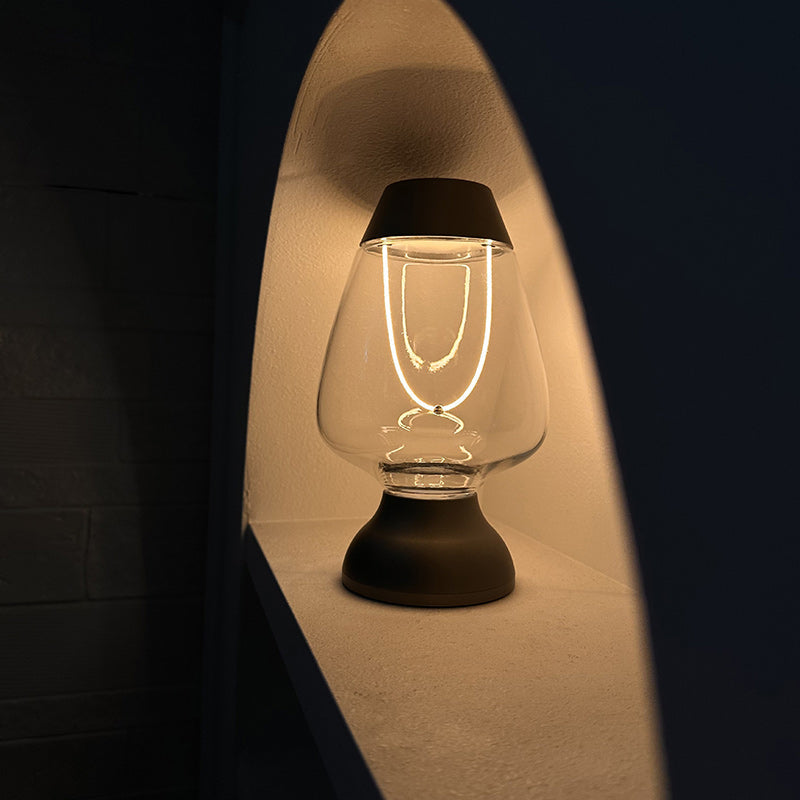 Modern Minimalist USB Cup Shape Oval Plastic Acrylic LED Table Lamp For Bedroom