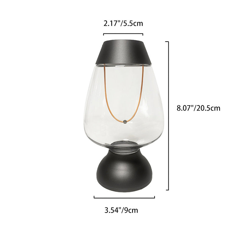 Modern Minimalist USB Cup Shape Oval Plastic Acrylic LED Table Lamp For Bedroom