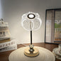 Contemporary Creative USB Petal Shape Round Metal Acrylic LED Table Lamp For Bedroom