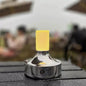 Modern Minimalist USB Candle Shape Round Cylinder Metal Acrylic LED Table Lamp For Bedroom