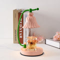 Contemporary Nordic Girl Flower Round Iron 1-Light Melting Wax Table Lamp For Bedroom