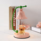 Contemporary Nordic Girl Flower Round Iron 1-Light Melting Wax Table Lamp For Bedroom