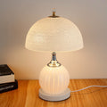 Modern Minimalist Round Semicircle Orb Iron Glass 2-Light Table Lamp For Bedroom