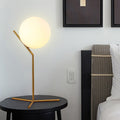 Modern Minimalist Sphere Iron Glass 1-Light Table Lamp For Bedroom