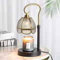 Modern Art Deco Dome Iron Copper Glass 1-Light Melting Wax Table Lamp For Bedroom