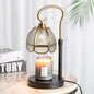 Modern Art Deco Dome Iron Copper Glass 1-Light Melting Wax Table Lamp For Bedroom