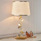 Luxury Crystal Table Lamp – 1-Light Modern Bedroom Lamp with Stacked Irregular Crystals & Fabric Shade