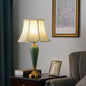 Contemporary Nordic Table Lamp – 1-Light Copper & Ceramic with Tapered Fabric Shade for Bedroom
