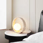 Traditional Vintage Travertine Table Lamp – 1-Light Circle Design for Bedroom