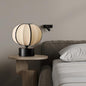 Contemporary Scandinavian LED Table Lamp – Globe Design in Iron & Fabric for Bedroom