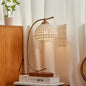 Modern Mid-Century Dome Iron Ceramic Solid Wood 1-Light Table Lamp For Bedroom