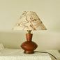 Modern Mid-Century Frustum Cone Fabric Solid Wood 1-Light Table Lamp For Bedroom