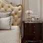 Traditional European Dome Copper Glass 2-Light Table Lamp For Bedroom
