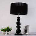 Modern Luxury Cylinder Metal Crystal Fabric 1-Light Table Lamp For Bedroom