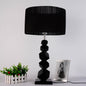 Modern Luxury Cylinder Metal Crystal Fabric 1-Light Table Lamp For Bedroom